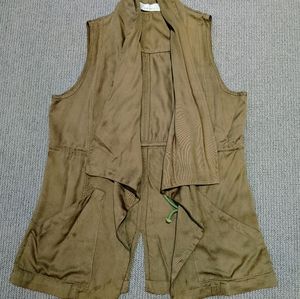 JAMES Army Green Vest Cardigan